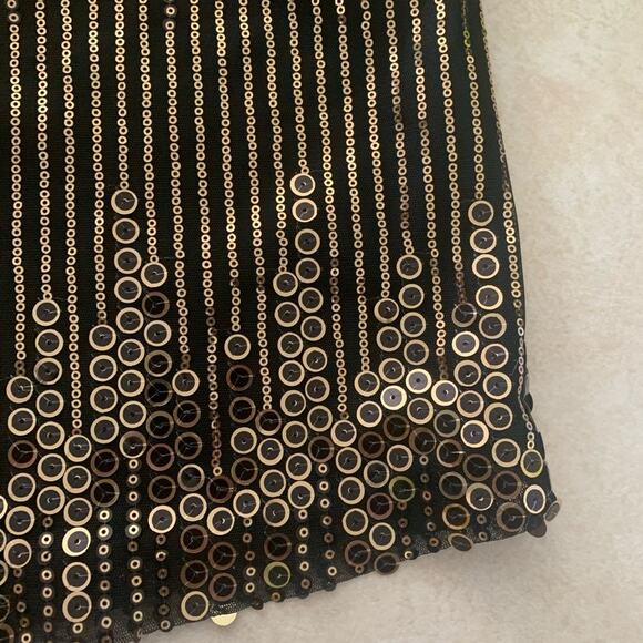 Eloquii size 16 black and gold sequin sheer shirt womans plus size cute era tour - Picture 8 of 9